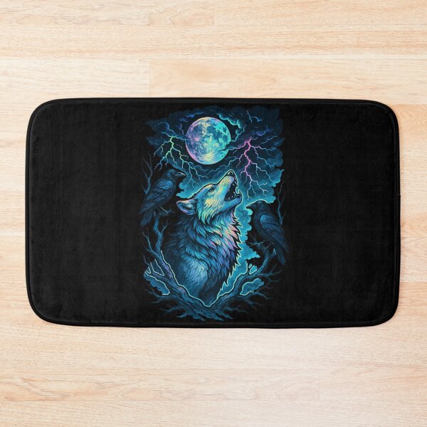 Item preview, Fenrir Lobo Hugin Munin Cuervos Valhalla Nórdico Gótico designed and sold by TomFrontierArt.