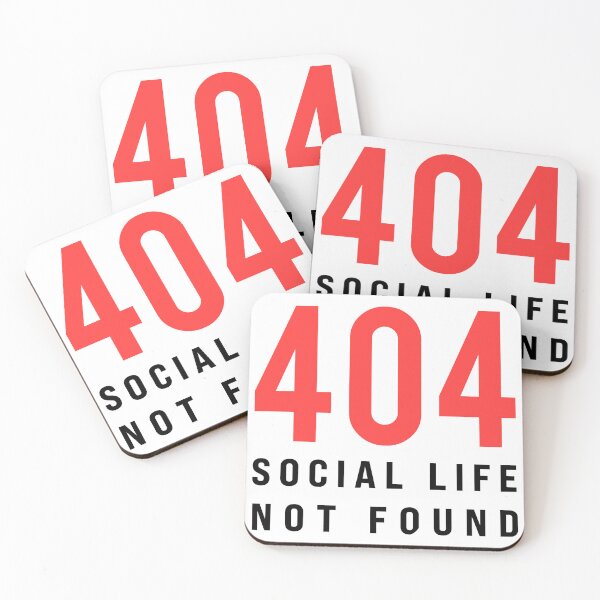 Item preview,  404 Social Life Not Found – Funny Introvert Error Shirt Black designed and sold by Karma Design.