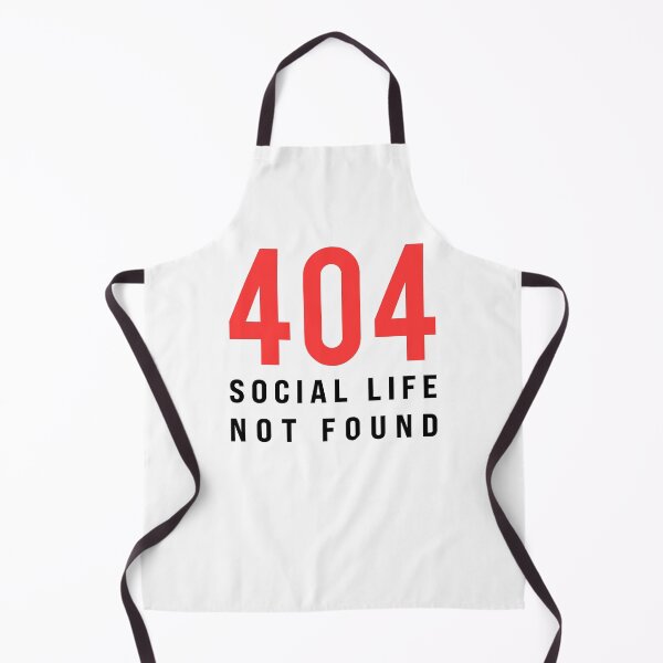 Item preview, 404 Social Life Not Found – Funny Introvert Error Shirt Black designed and sold by Karma Design.