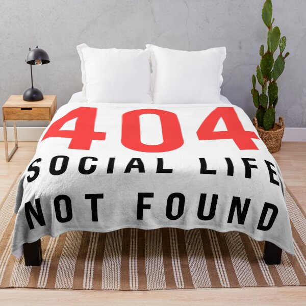 Item preview, 404 Social Life Not Found – Funny Introvert Error Shirt Black designed and sold by Karma Design.