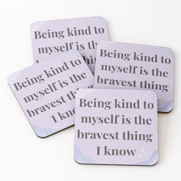 Item preview, Being Kind to Myself Is My Bravest Act – Gentle Affirmation designed and sold by Color Drift.