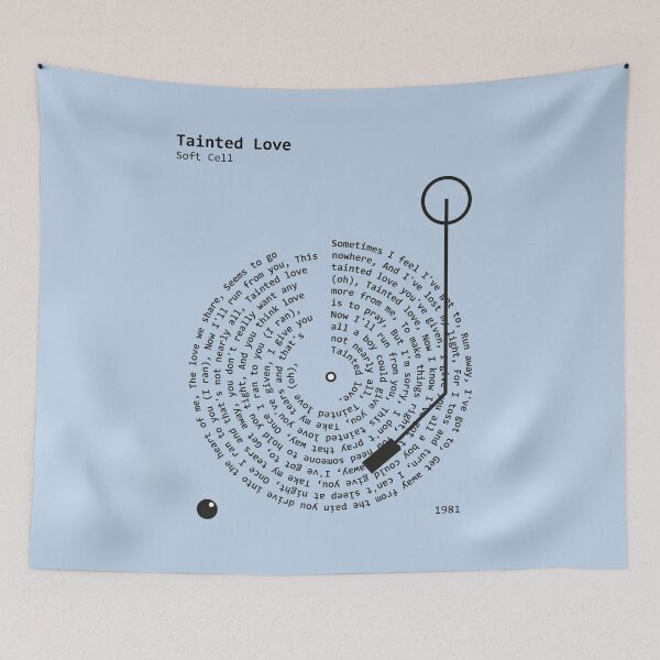 Item preview, Tainted Love, Soft Cell - Lyrics Poster designed and sold by MancBusyBee.