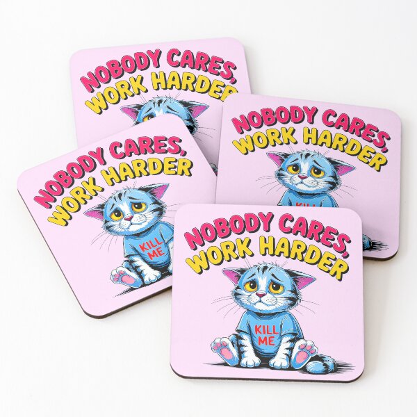 Item preview, Sad Cat Nobody Cares Work Harder Shirt designed and sold by Amanda's Factory.