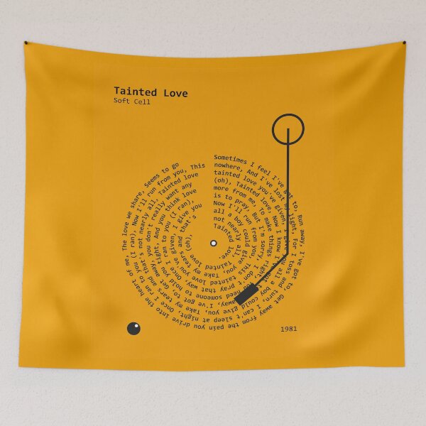 Item preview, Tainted Love, Soft Cell - Lyrics Poster designed and sold by MancBusyBee.