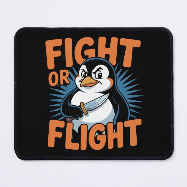 Item preview, fight or flight - meme penguin designed and sold by EnchantedOwl.