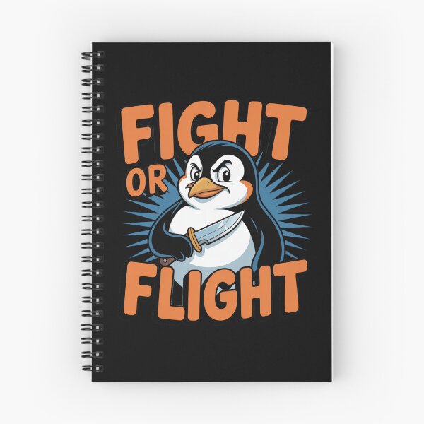 Item preview, fight or flight - meme penguin designed and sold by EnchantedOwl.