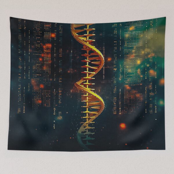 Item preview, Futuristic DNA Strand Glowing Science Art designed and sold by Amanda's Factory.