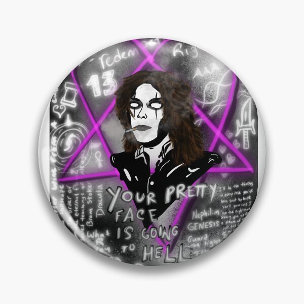 Item preview, Ville Valo HIM Heartagram “Your Pretty Face is Going to Hell” designed and sold by CrazyPizzaMan21.