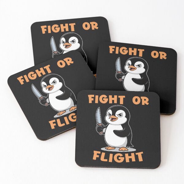 Item preview, Fight or flight - meme penguin designed and sold by EnchantedOwl.