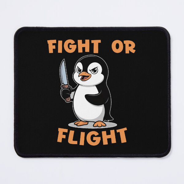 Item preview, Fight or flight - meme penguin designed and sold by EnchantedOwl.