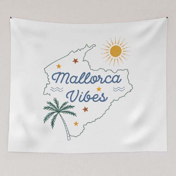 Item preview, Mallorca Vibes island map with palm tree and sun designed and sold by GabbyKI261.