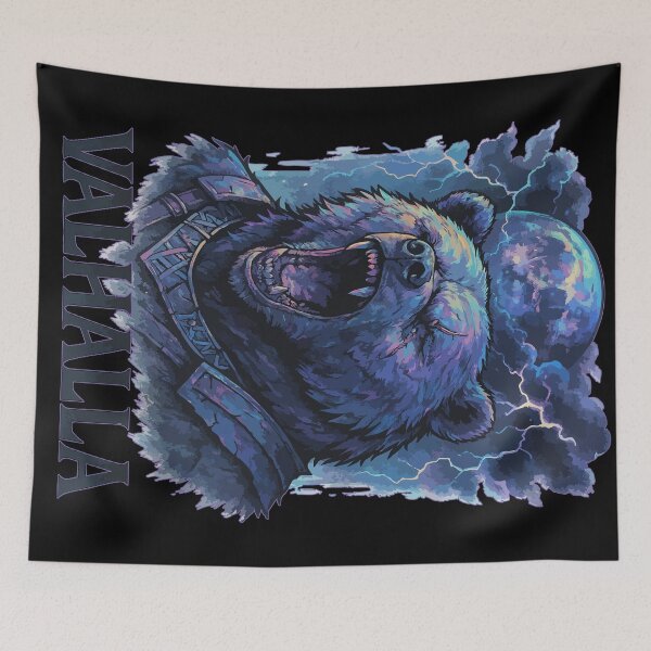Item preview, Bear Berserker Viking Valhalla Norse Goth designed and sold by TomFrontierArt.