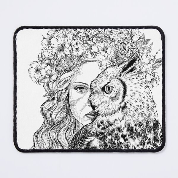 Item preview, Blodeuwedd Flower face designed and sold by TraceyEvansArt.