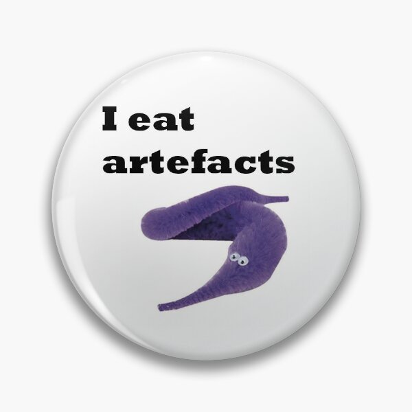 Item preview, I eat artefacts funny museum meme worm on a string designed and sold by AbbNorth.