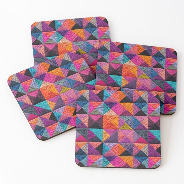 Item preview, Bright Multi-colored Simulated Quilt Blocks designed and sold by Harkins-House.