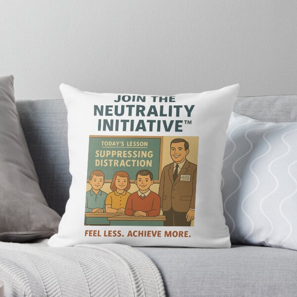 Item preview, Neutrality Initiative – Vintage Parody Poster About Emotional Control designed and sold by WeaveWhimsy.