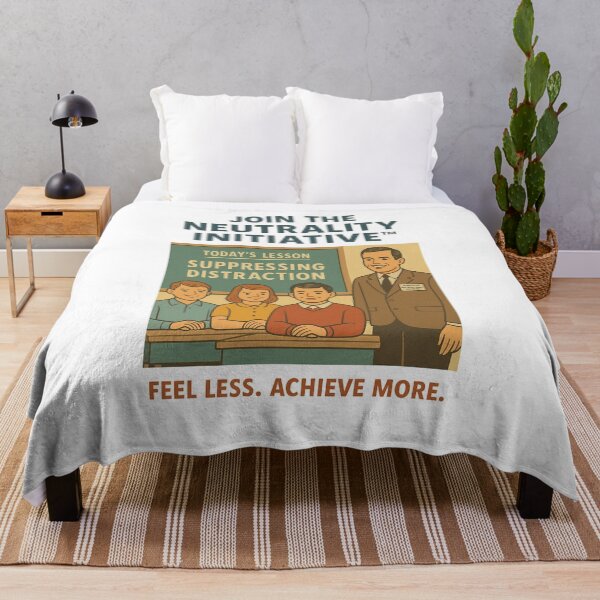 Item preview, Neutrality Initiative – Vintage Parody Poster About Emotional Control designed and sold by WeaveWhimsy.
