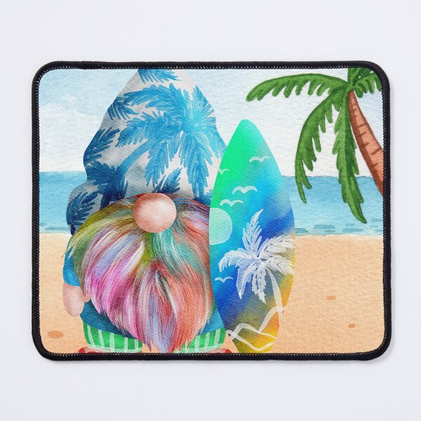 Item preview, Watercolor Cute Summer Gnome Tropical Beach designed and sold by CapturedByeJ.