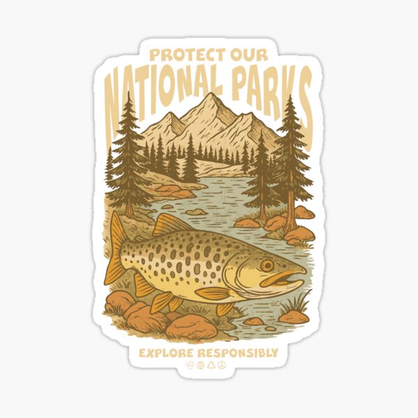Item preview, Respect the Local Wildlife Vintage National Parks Hiking Shirt designed and sold by LessIsLoud.