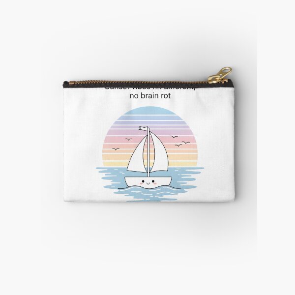 Item preview, Sunset Vibes Hit Different – Kawaii Sailboat Affirmation Ocean Art designed and sold by AnnDesignStudio.