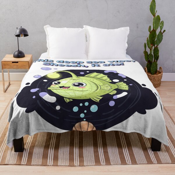 Item preview, This Deep Sea Vibe? Sheesh, It Ate! – Kawaii Anglerfish Meme Digital Art designed and sold by AnnDesignStudio.