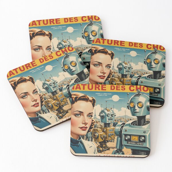 Item preview, Robot Love Art Illustrations Midcentury 1950s  designed and sold by NickWhittleArt.
