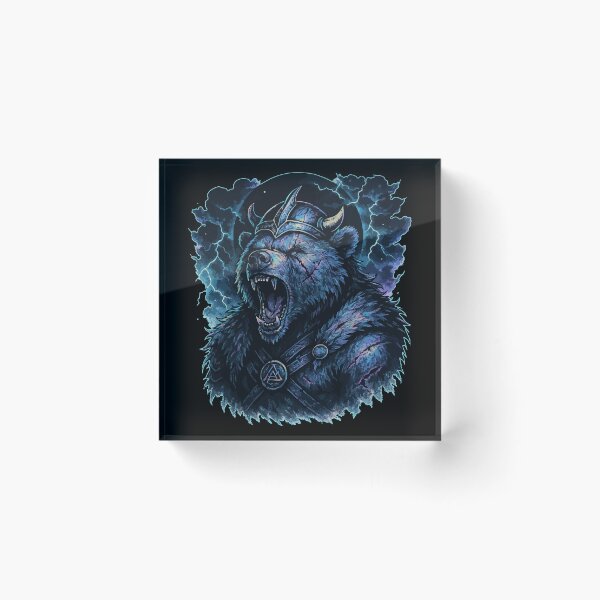 Item preview, Bear Berserker Viking Norse Goth designed and sold by TomFrontierArt.