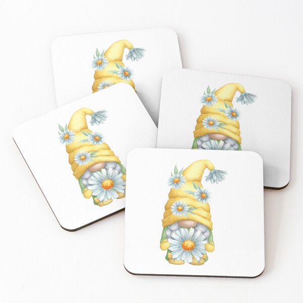 Item preview, Cute Daisy Gnome Summer Spring Garden Gnome Floral Art designed and sold by CapturedByeJ.