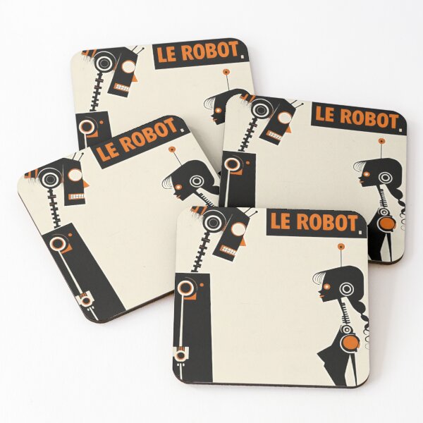 Item preview, Robot Love Art Illustrations Midcentury 1950s designed and sold by NickWhittleArt.