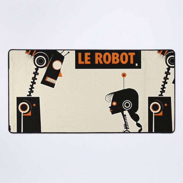 Item preview, Robot Love Art Illustrations Midcentury 1950s designed and sold by NickWhittleArt.