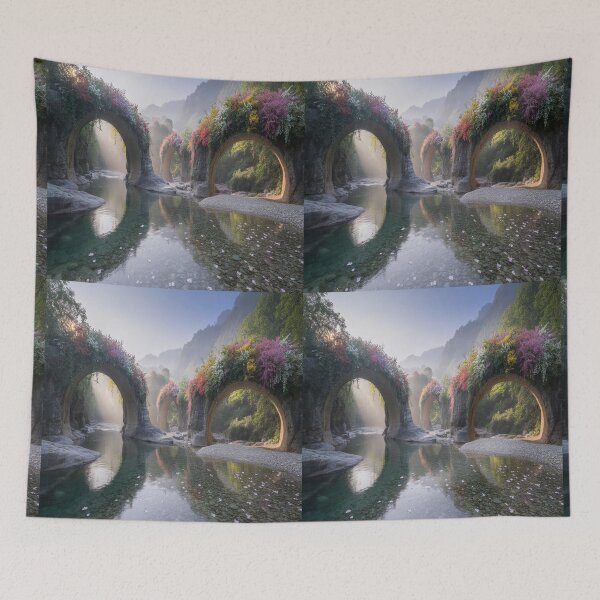 Item preview, Hidden valley with a crystal clear river  designed and sold by SilentSpirits.