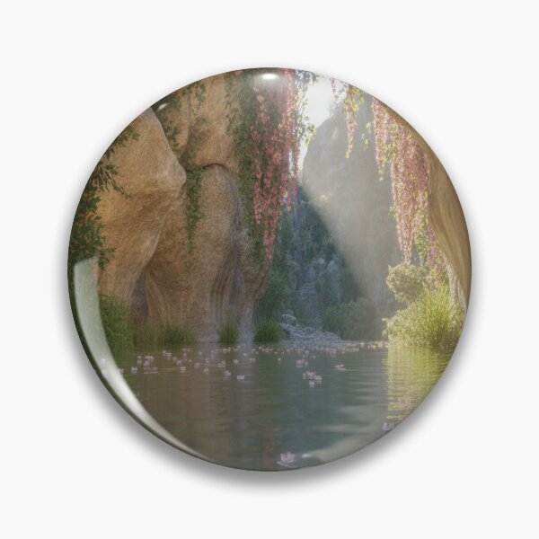 Item preview, Hidden valley draped in flowering vines designed and sold by SilentSpirits.