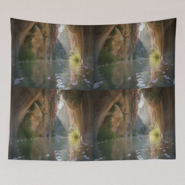 Item preview, Hidden valley draped in flowering vines designed and sold by SilentSpirits.