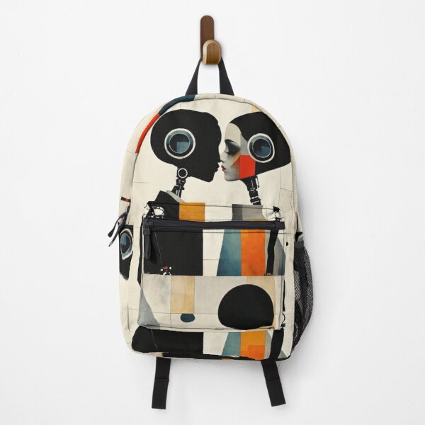 Item preview, Robot Love Art Illustrations Midcentury Romance designed and sold by NickWhittleArt.