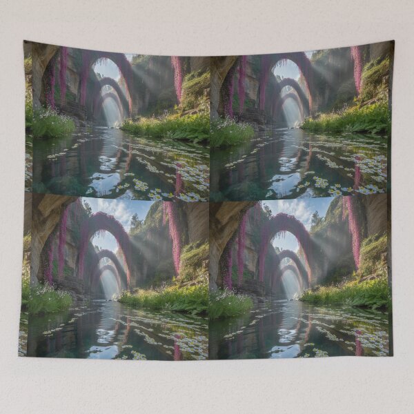 Item preview, Hidden valley with flowery vines designed and sold by SilentSpirits.