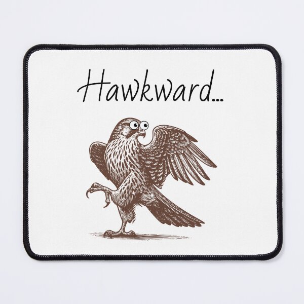 Item preview, Silly Hawk Walk – Funny Bird with Goofy Eyes designed and sold by KissellArt.