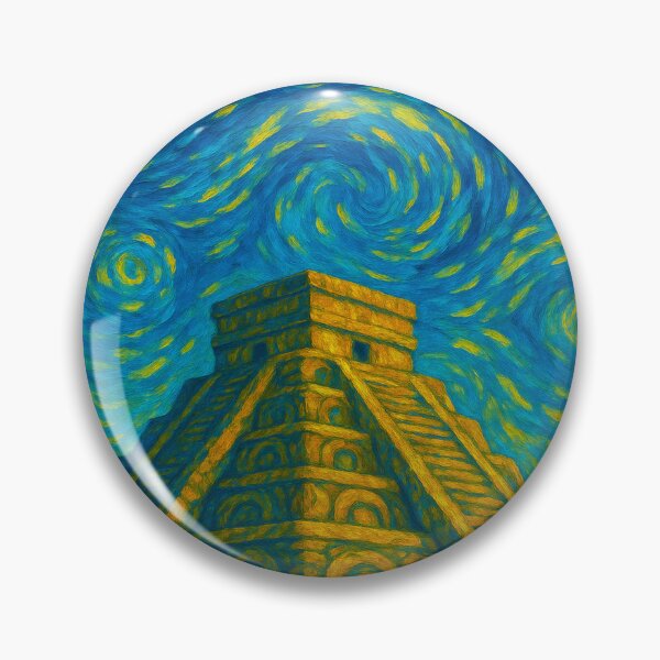 Item preview, Chichen Itza in Van Gogh Style designed and sold by Bramble99.