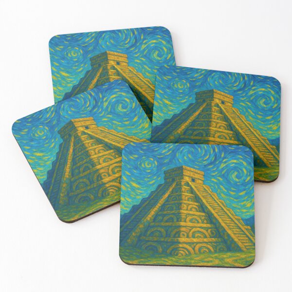 Item preview, Chichen Itza in Van Gogh Style designed and sold by Bramble99.