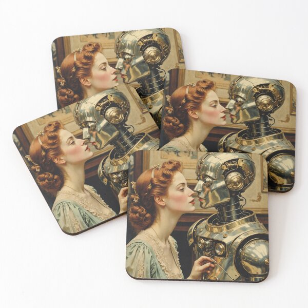 Item preview, Robot Love Art Illustrations from the 1800s designed and sold by NickWhittleArt.