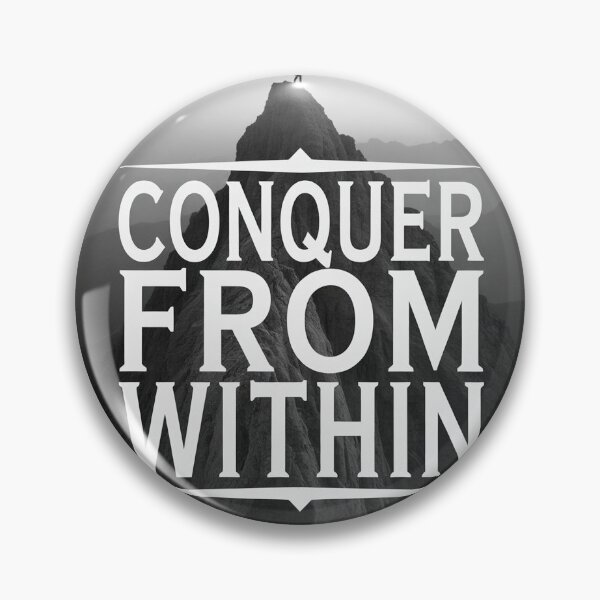 Item preview, Conquer from Within – Minimalist Mountain Motivation designed and sold by DigitalMuse Studio.
