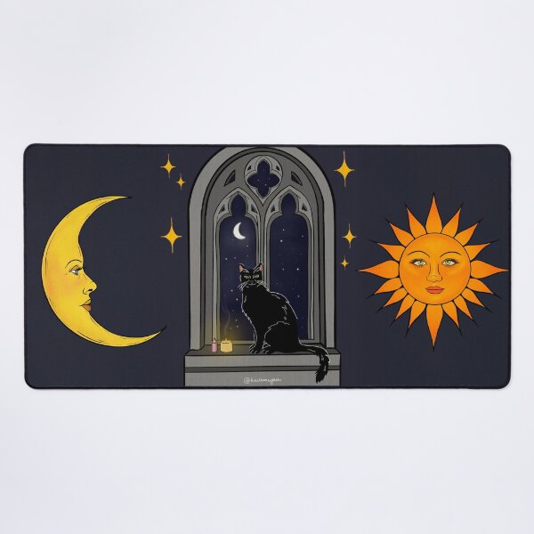 Item preview, Midnight Familiar at the Moonlit Window designed and sold by thewhimsyash.