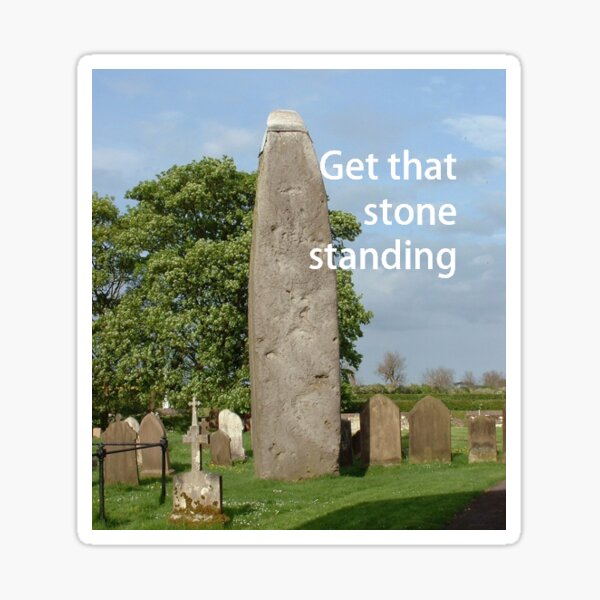 Artikel-Vorschau von Menhir Monolith neolithisch Frühmenschen Meme Geschichte Rudston, designt und verkauft von AbbNorth.