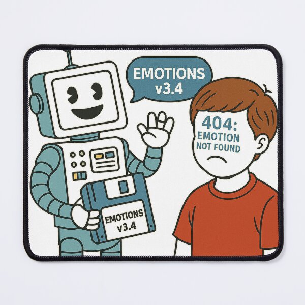 Item preview, Error Installing Emotions – Funny Retro Robot Mental Health Glitch Poster designed and sold by WeaveWhimsy.