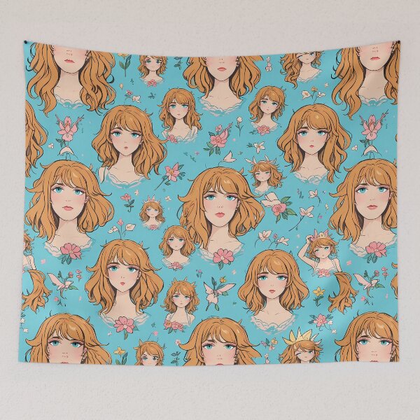 Item preview, hipster colorful pastel kawaii floral cool aesthetic retro designed and sold by ART ATTACK ZONE.