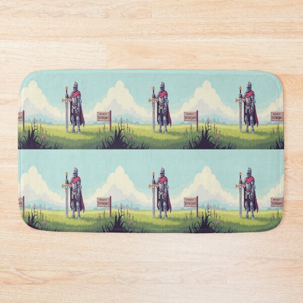 Item preview, Pixel knight with a sword in plain grass designed and sold by SilentSpirits.