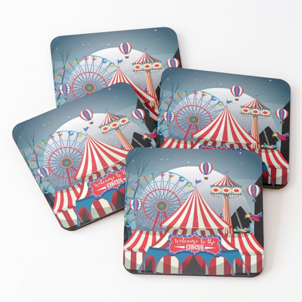 Item preview, Colorful Cute Circus Tent Ferris Wheel- Vintage Carnival Night Fair designed and sold by CapturedByeJ.