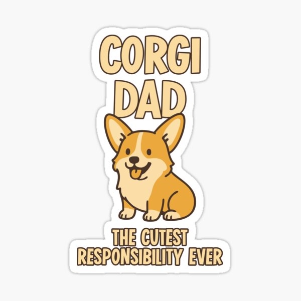 Item preview, Corgi Dad – The Cutest Responsibility Ever | Funny Dog Owner Gift designed and sold by TeeLabDesign.