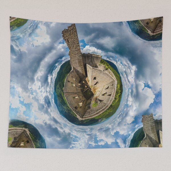 Item preview, Little planet view of castle Spesbourg in Alsace, France. designed and sold by Alexander Sorokopud.