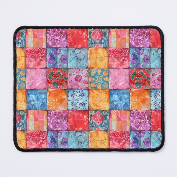 Item preview, Bright Florals Simulated Quilt Blocks designed and sold by Harkins-House.