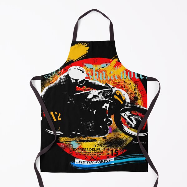 Item preview, Express Delivery – High-Voltage Vintage Motard Collage designed and sold by Matalobos / Retro Art & Classic Machines.